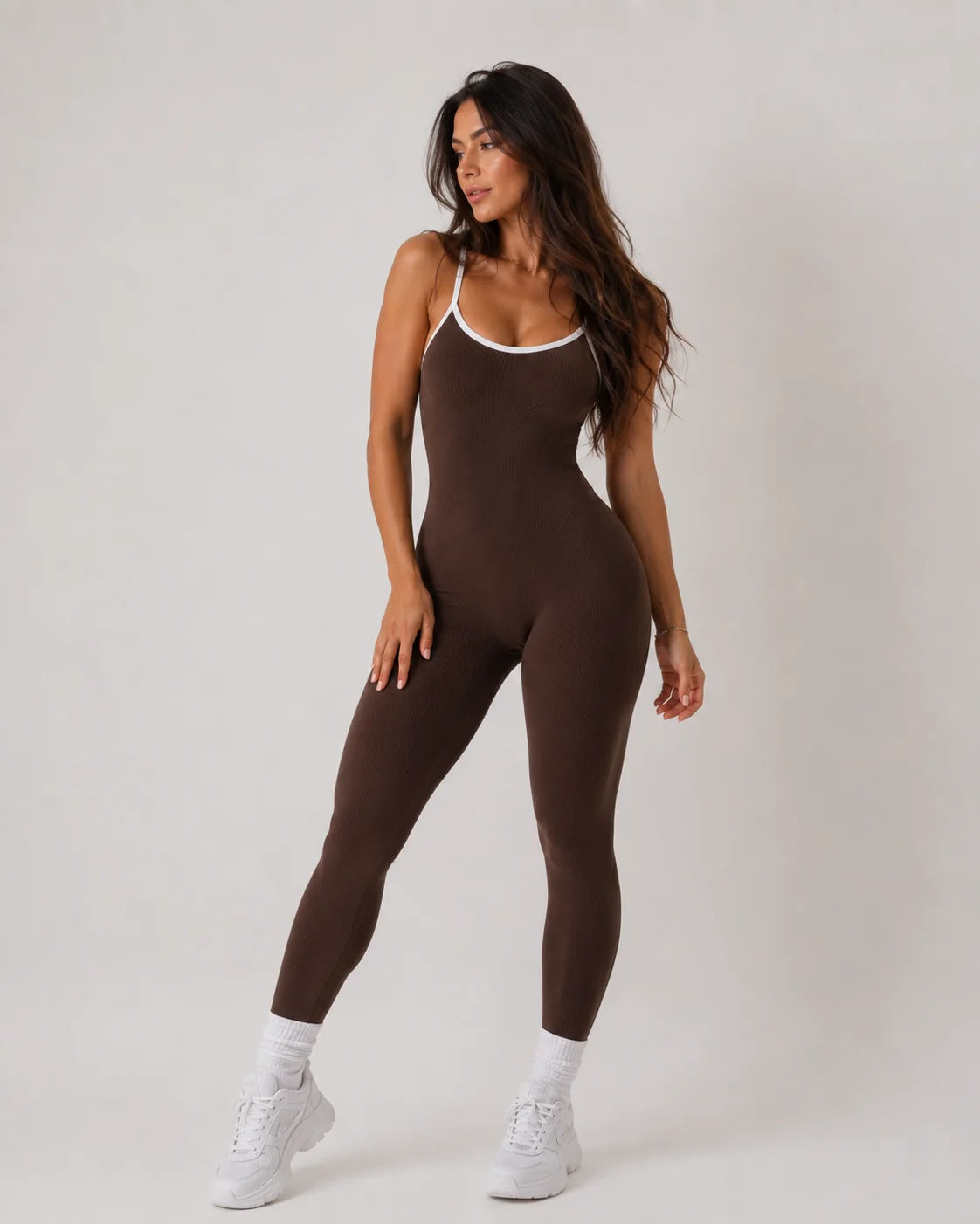 Seamless Yoga Jumpsuit Padded Bra Fitness Bodysuit