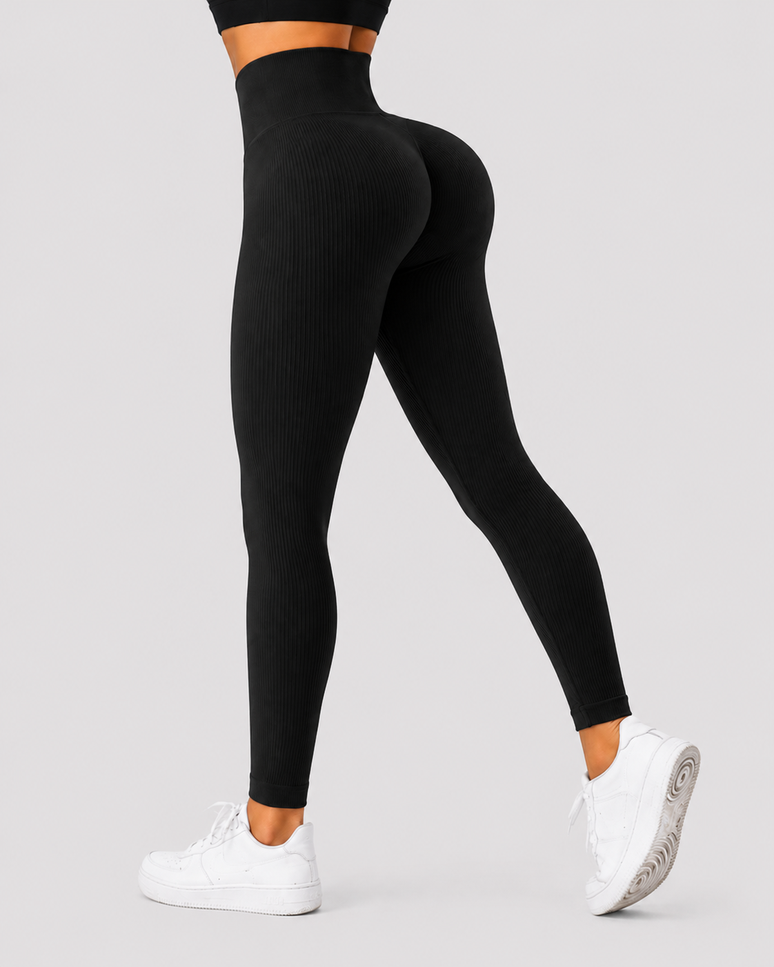 Ribbed Sculpt Leggings High-waisted sculpting fit