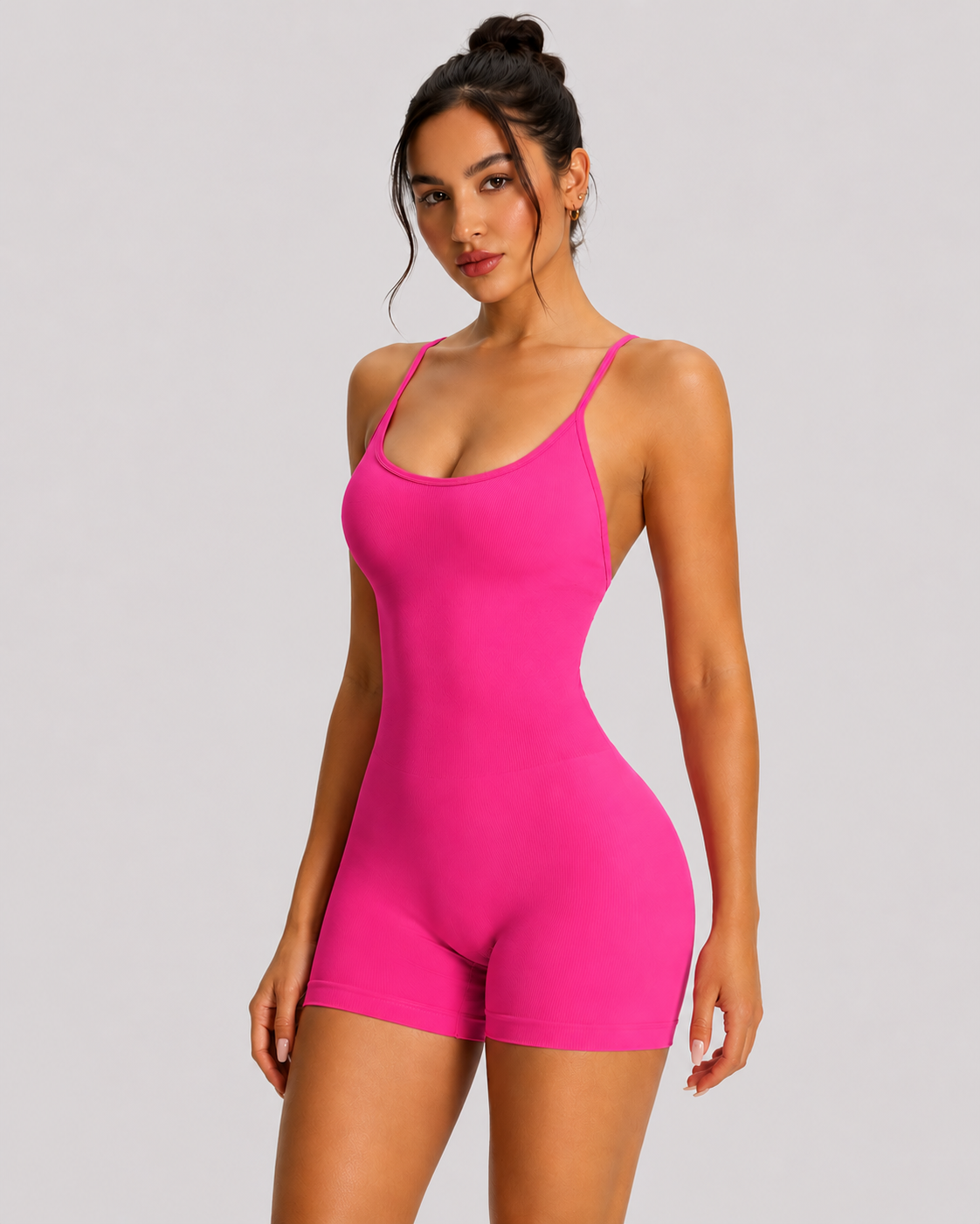 Backless Sculpt Jumpsuit Stylish open-back one-piece design