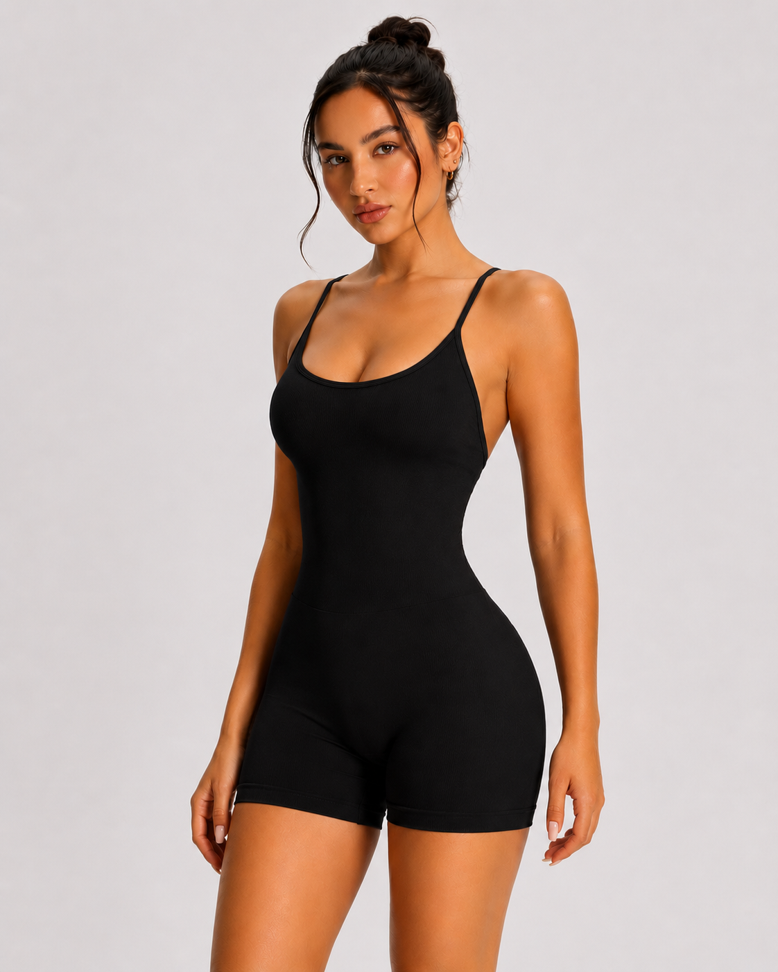 Backless Sculpt Jumpsuit Stylish open-back one-piece design