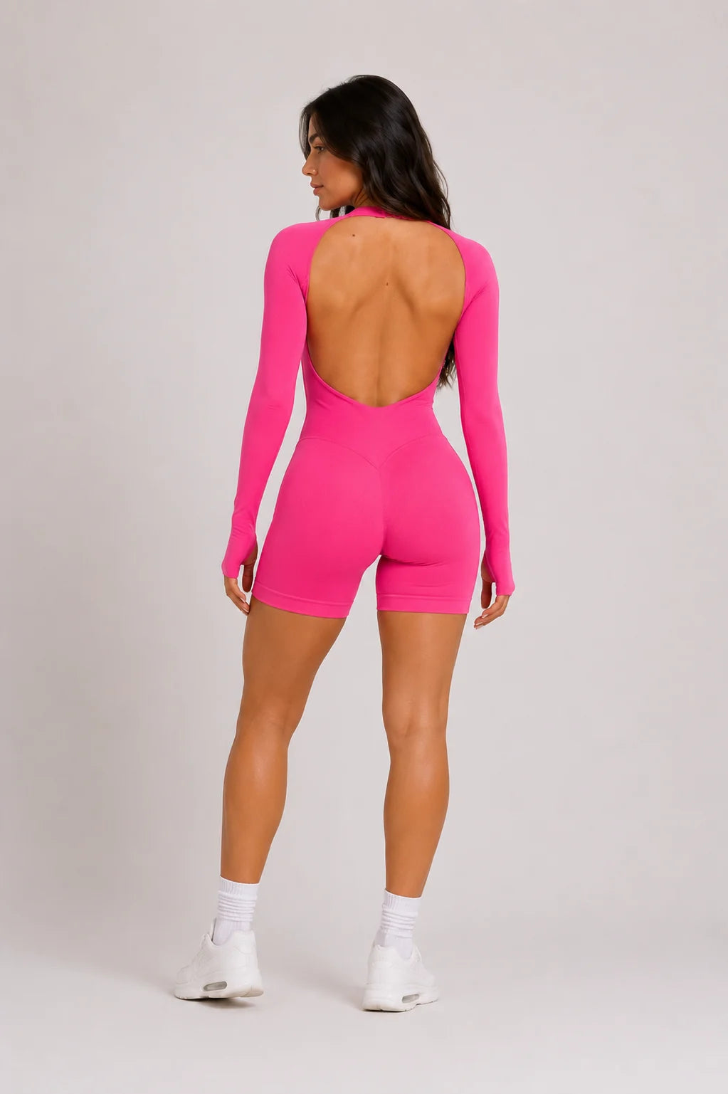 Long Sleeve Open Back Jumpsuit