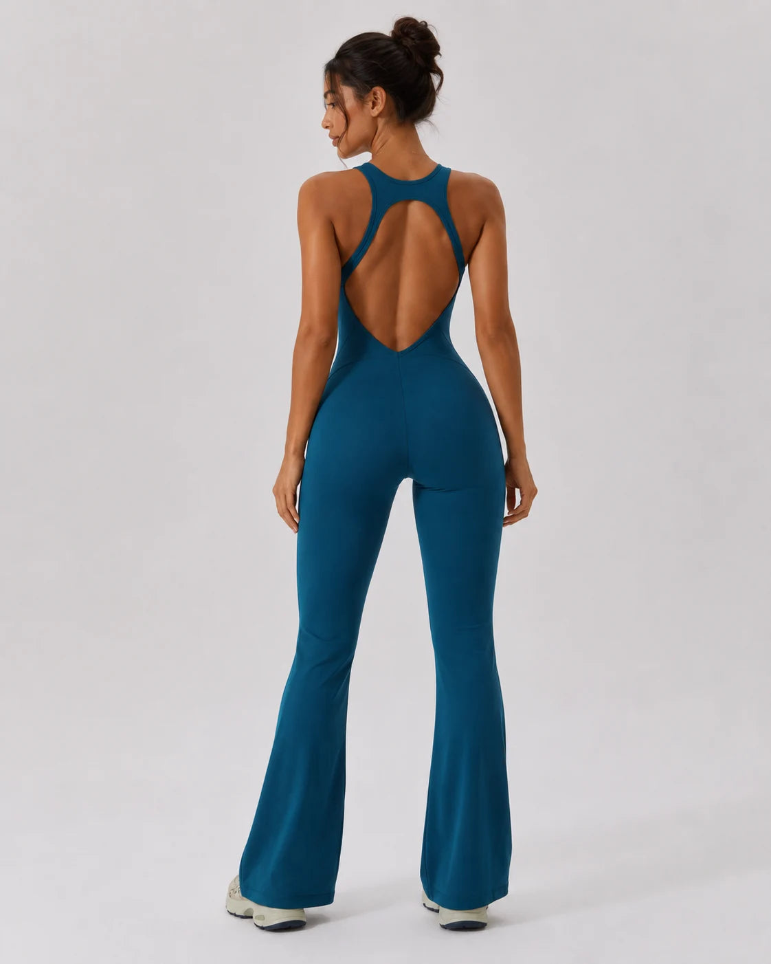 Solid Yoga Jumpsuit Butt-Lifting Fitness Bodysuit