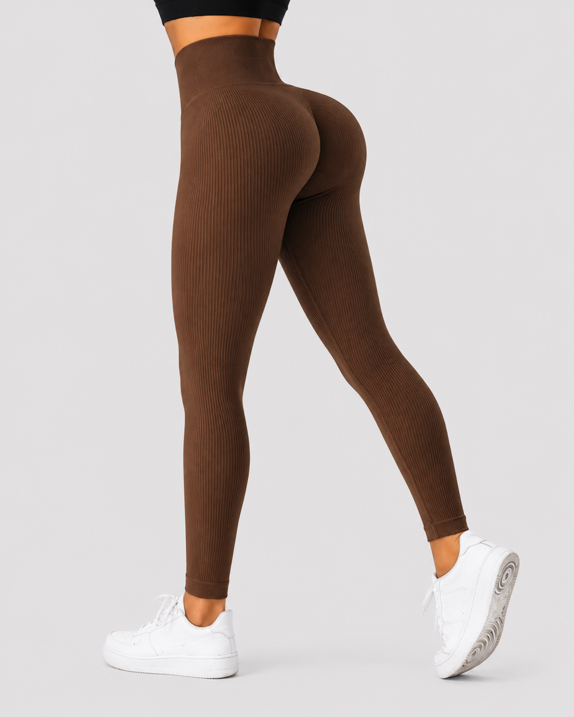 Ribbed Sculpt Leggings High-waisted sculpting fit