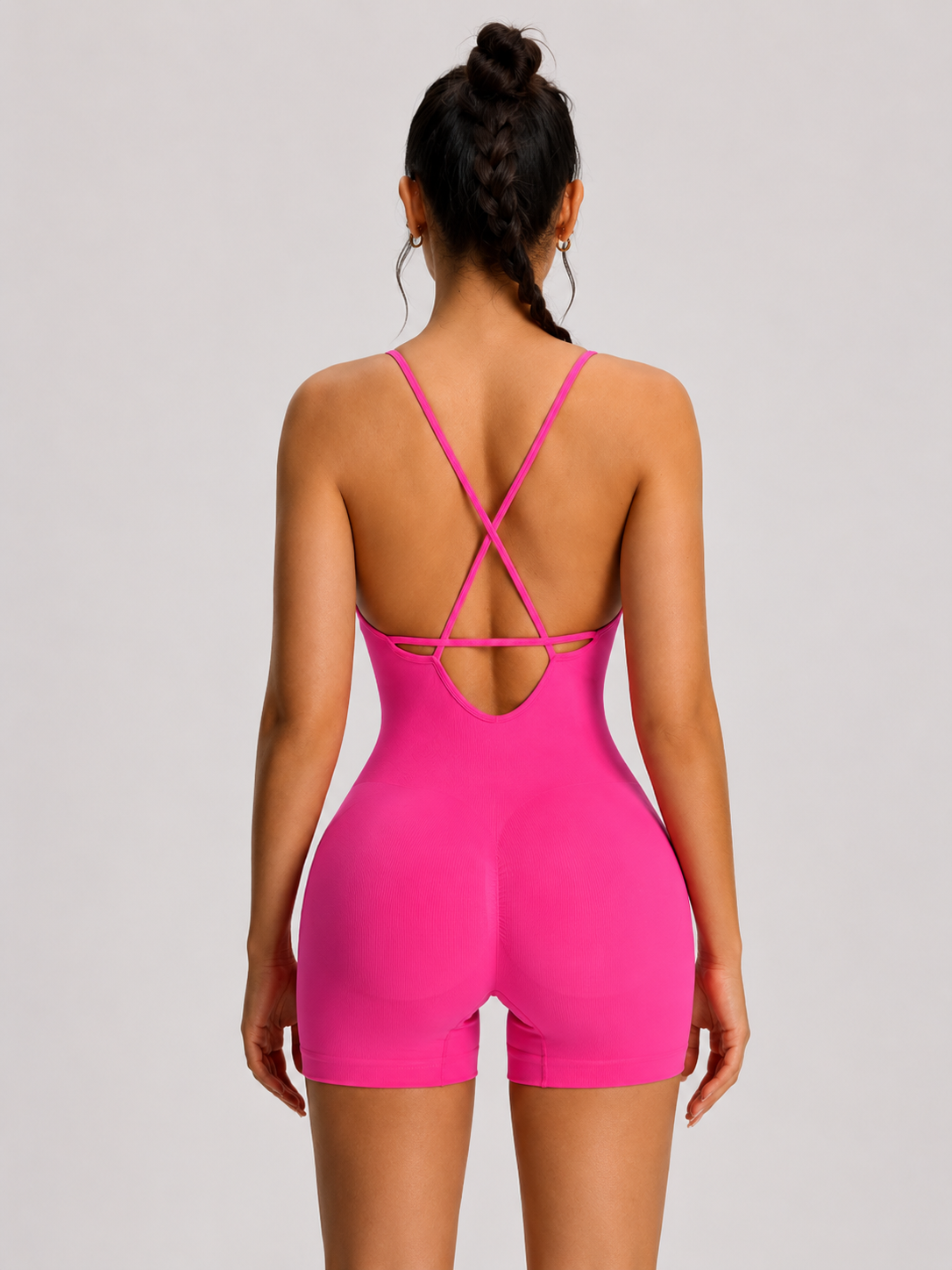 Backless Sculpt Jumpsuit Stylish open-back one-piece design