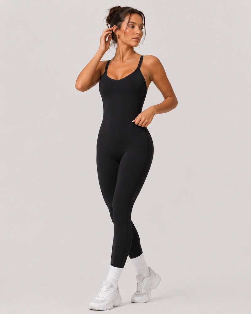 Open Back Yoga Jumpsuit
