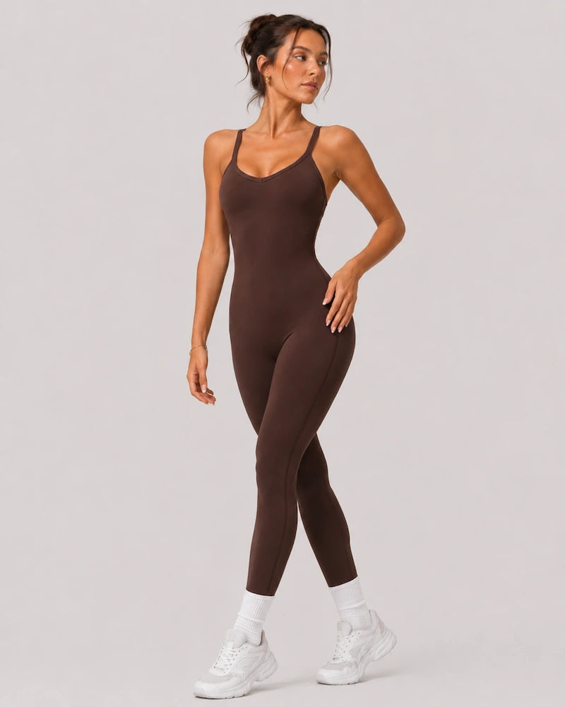 Open Back Yoga Jumpsuit