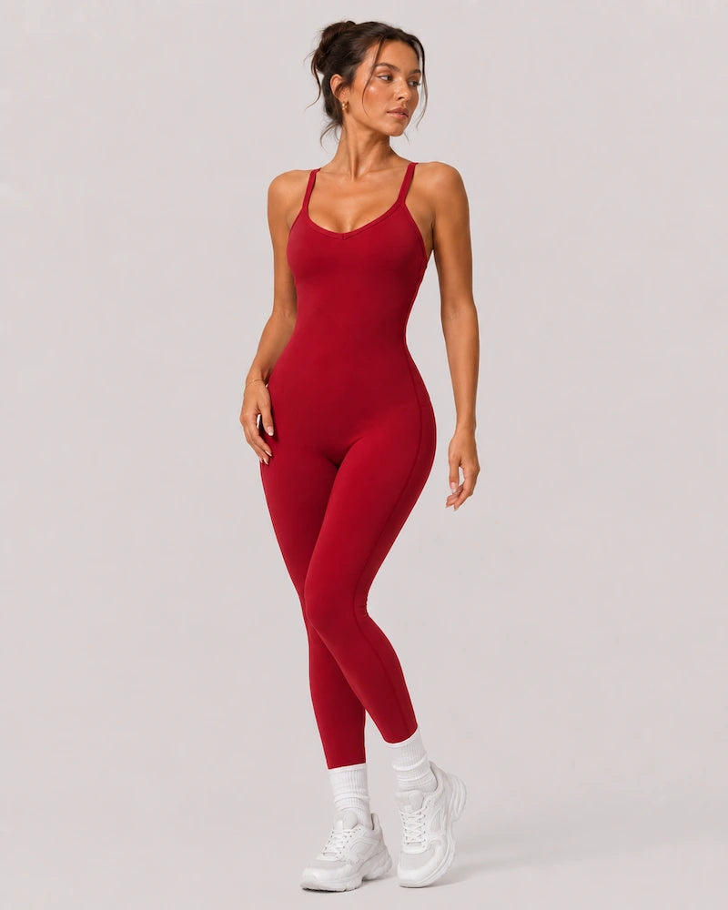 Open Back Yoga Jumpsuit