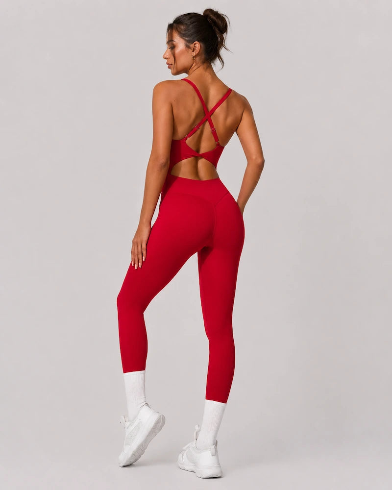 Open Back Yoga Jumpsuit