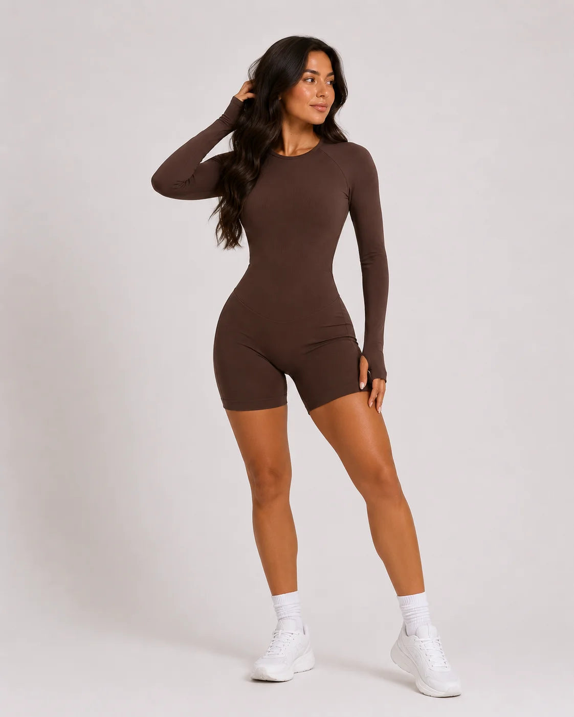 Long Sleeve Open Back Jumpsuit