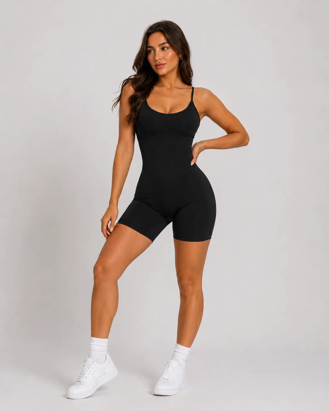 Backless Sculpt Jumpsuit Stylish open-back one-piece design