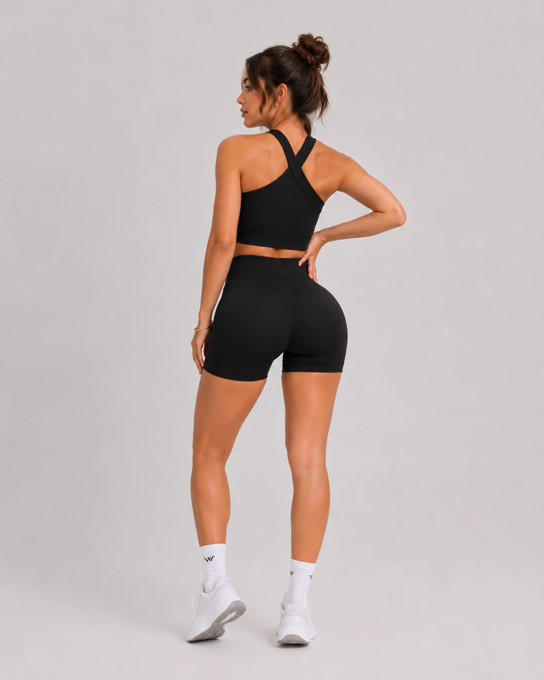 High Waist Shorts Set