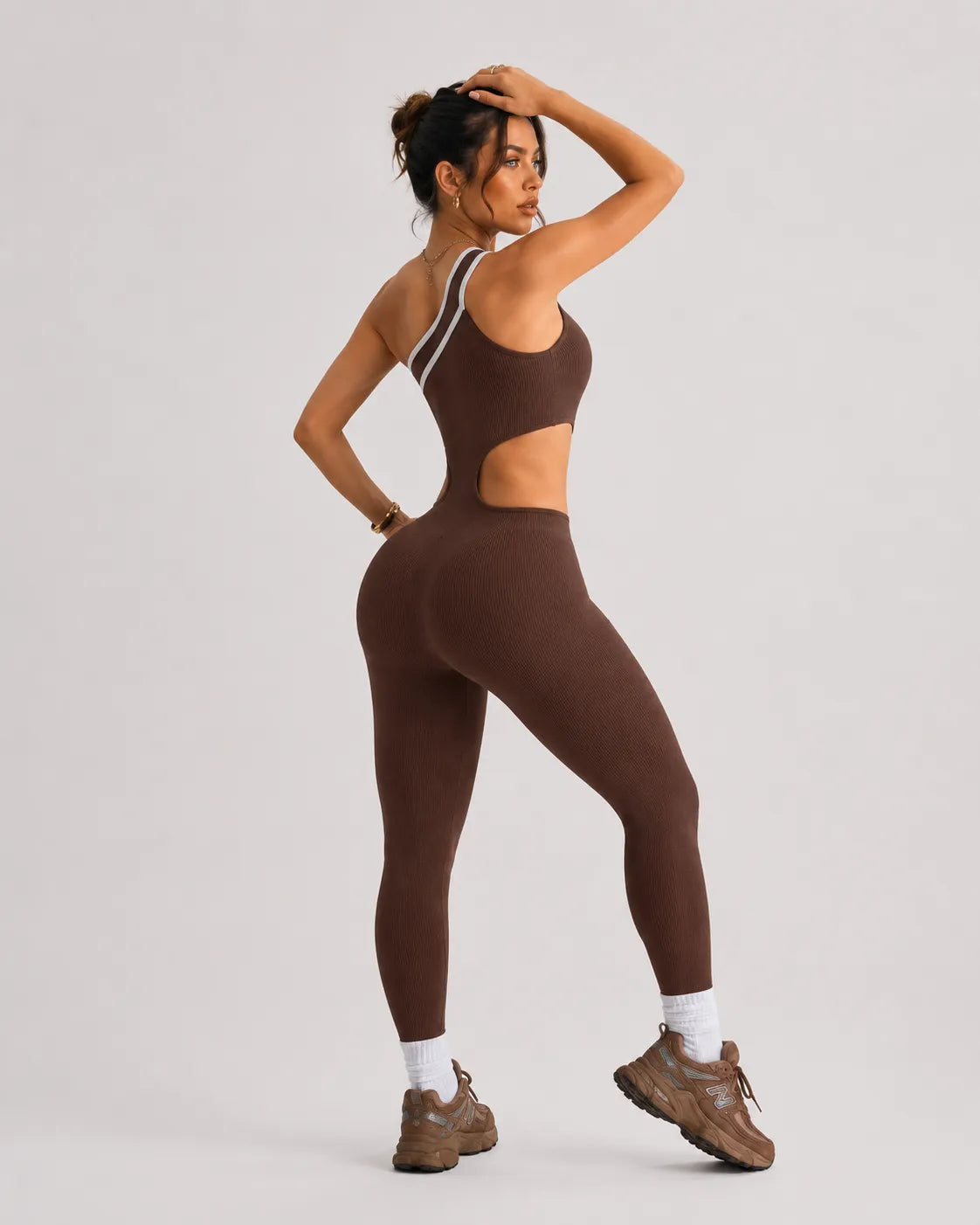 Seamless Yoga Jumpsuit Tummy Control Butt-Lifting Workout Bodysuit